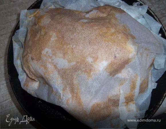Курицу замотать в пергамент