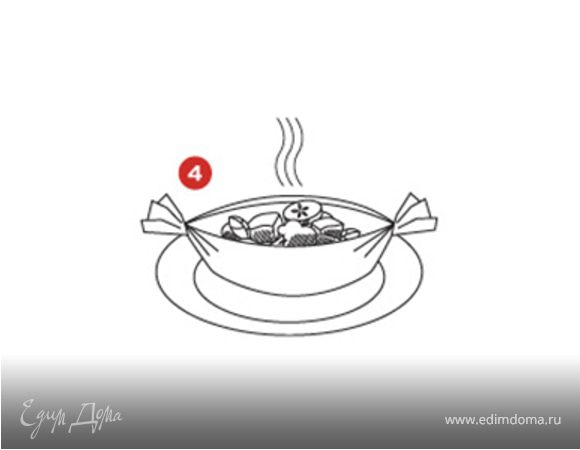 СОВЕТ: Благодаря применению "Кульков", "Пакетов" и "Лодочек" из кулинарной бумаги SAGA для каждой порции,можно учитывать личные вкусы, добавляя или убирая любые ингредиенты без особого труда.