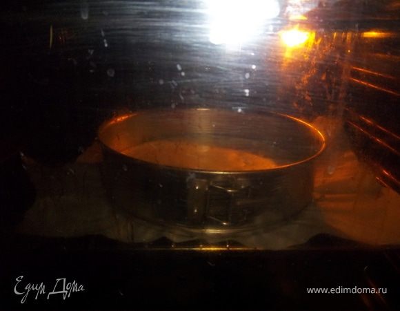 Выпекаем бисквит 45 мин при Т 180С