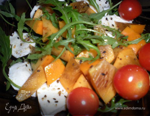 А это более зимний вариант с хурмой.Оригинальное сочетание вкусов получается.