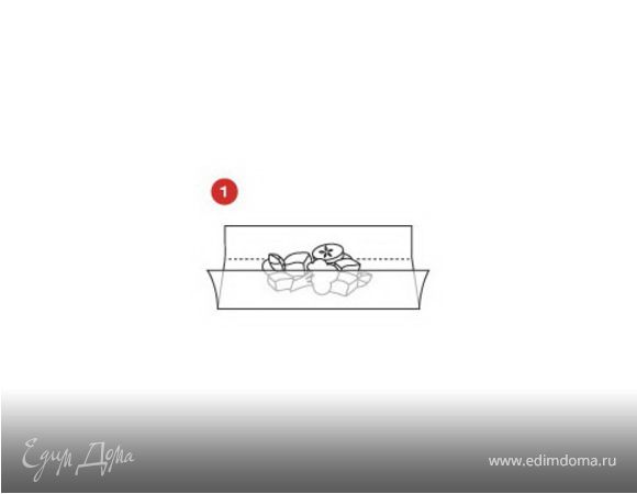 Крупно нарезать помидор, разложить на 4 листа кулинарной бумаги.
Сбрызнуть растительным маслом. Посолить, приправить белым перцем,
Посыпать нарубленным базиликом.