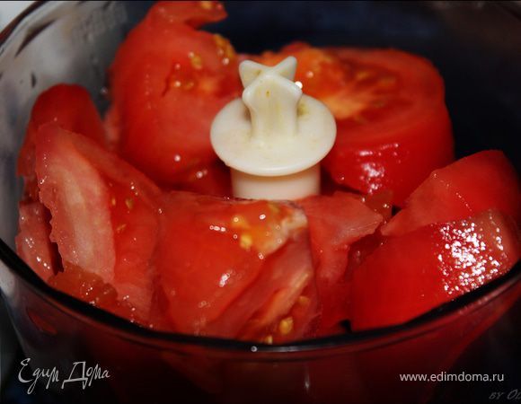 Мякоть измельчить в блендере.