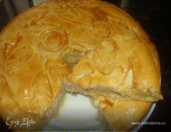 Пирог готов !Втно и запах пирога притянет моментально к столу!Море удовольствия ,стараний и вы в Эльзасе!