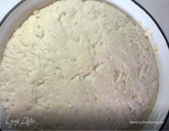 Муку просеять+дрожжи,соль-хорошо перемешать,добавить воду и замесить тесто.
Накрить его полотенцем и поставить в теплое темное место на 1 час.