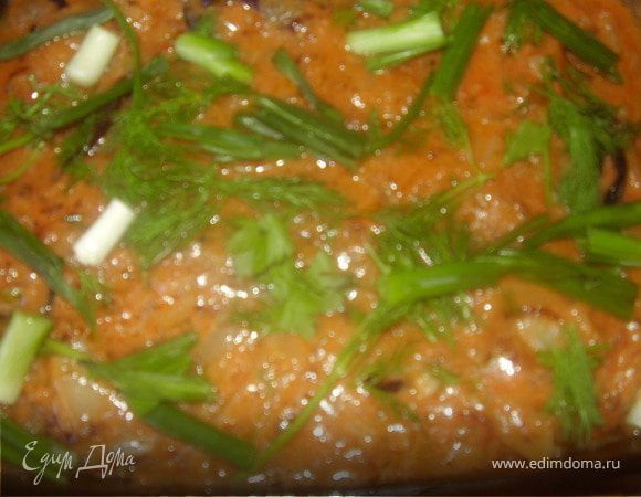 Заливаем наших "улиток "получившимся соусом.