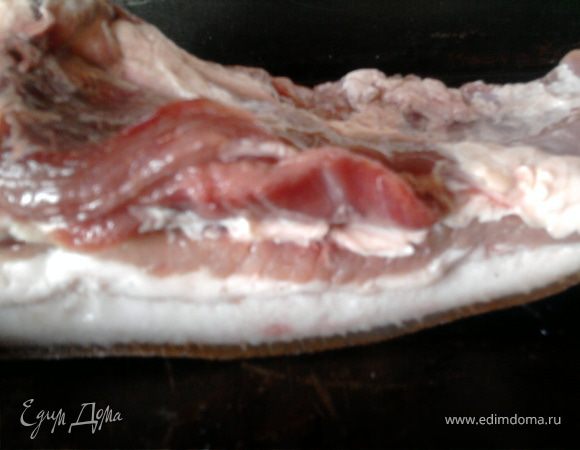 Такой кусок сала был у меня, но лучше, если на нем будет меньше мяса.