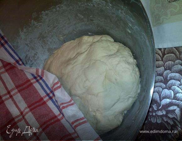 5. оставить тесто на 1 час в теплом месте, оно должно увеличиться вдвое.