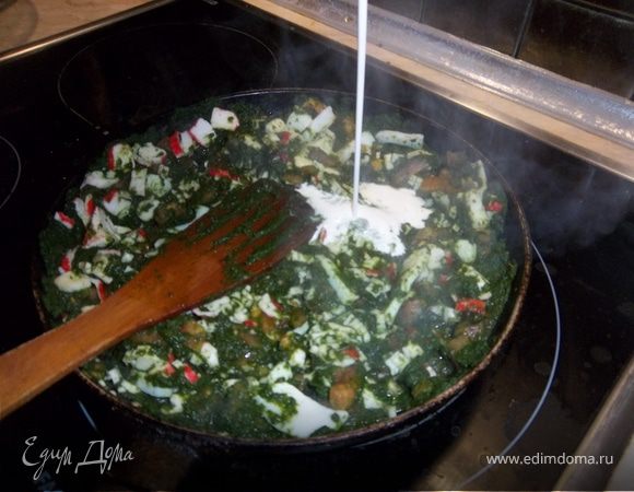 Добавляем сливки