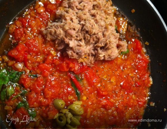 затем прогретый тунец