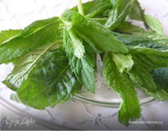 В кастрюле вскипятить 0,75 л воды. Веточки мяты промыть, встряхнуть и отделить листики от стебля. Листья мяты и сахар положить в один чайник, зеленый чай в другой. В чайник с мятой и сахаром влить 0,25 л кипятка. Остальным кипятком залить листья зеленого чая и дать им настояться примерно 3 минуты. Затем через ситечко перелить чай в чайник с мятной настойкой и хорошо перемешать ложкой.