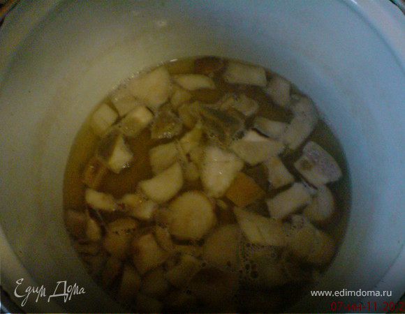 отварить в кипятке и отцедить