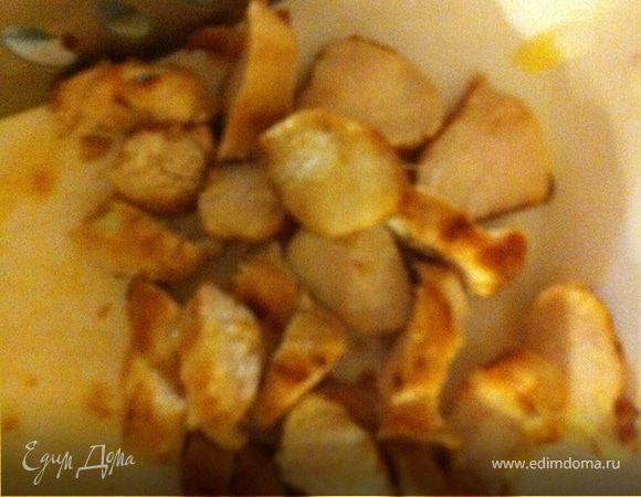 затем порежьте филе и накройте фольгой
