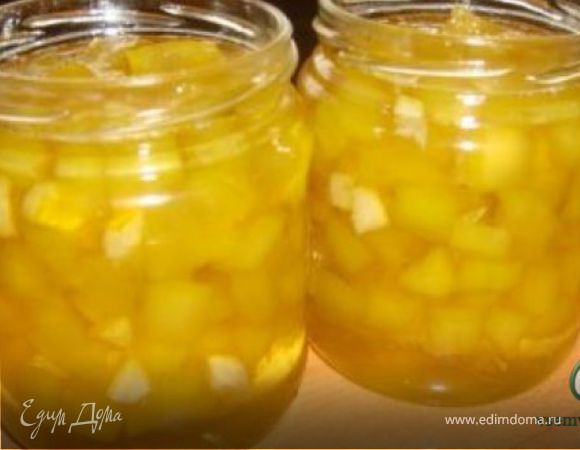 Утром видим, что образовался сироп.
В нём плавают кусочки кабачка и лимона.
Встряхиваем.
Ставим на средний огонь и варим 1 час 30 мин.
Остужаем. Разливаем. Наслаждаемся!!!