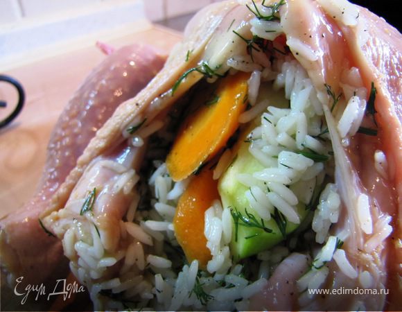 Нафаршировать нашу промаринованную курицу 