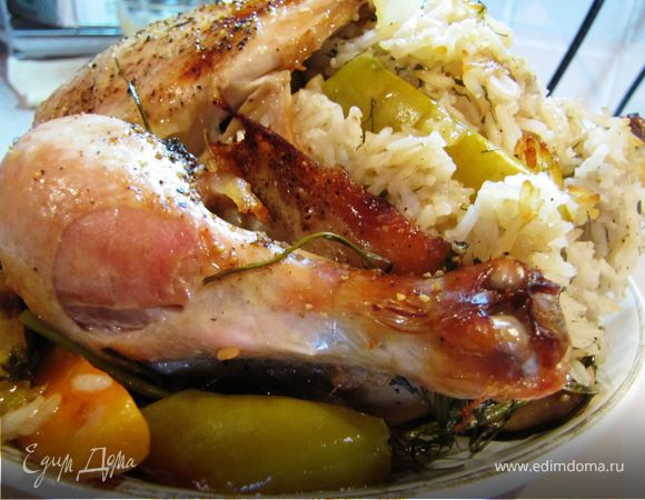 В результате получаем полноценный обед - вкусно и нарядно...