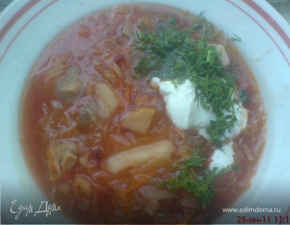 Перед подачей на стол добавить сметану (если готовите не в пост) и укроп.