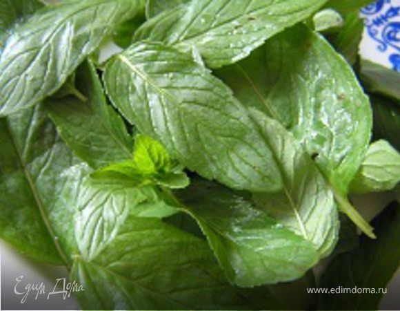 Оборвать листики мяты,