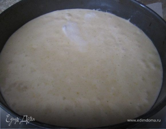 Выложить в форму.
Выпекать 40-60 минут.
Готовность проверить деревянной шпажкой, она должна быть сухой.