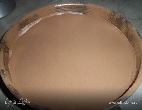 Посыпаем какао и охлаждаем 3 часа