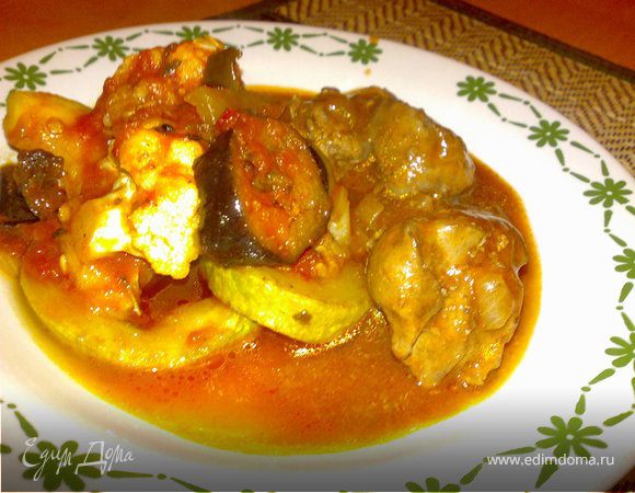 И вот наши овощи на гарнир к тушеной печени.