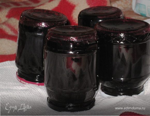 Из сахара и воды сварить сироп до полного растворения сахара. В кипящий сироп опускаем пюре из ягод. Даем закипеть, кипятим мин. 10-15. Горячим разливаем по стерилизованным банкам, укупориваем. Охлаждаем в одеяле в перевернутом виде. Часть мы съели сразу же с мороженым, с печеньком. 
