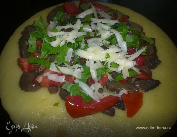 На противень,подрумяненной стороной вниз,выкладываем наши оладьи.Сверху кладем начинку.Творог с зеленью,присыпаем натертым сыром,края оладика смазываем водой и сверху  накрываем другим оладиком сырой стороной вовнутрь.Берем грибы и выкладываем на следующий оладик,сверху грибов мелко порезанный помидор(порезать его заранее,чтоб из него стекла жидкость),мелко порезанная зелень,и завершить потертым сыром,и так же накрываем сверху другим оладиком.Ставим в разогретую духовку(200гр)через 5-7 мин достать противень и смазать наши оладьи сливочным маслом и ставим обратно в духовку еще мин на 10-12.