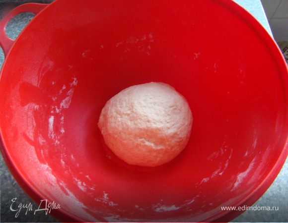 Растворите дрожжи в теплом (не выше 40 градусов) молоке. 40 гр сахара, просеянную муку и соль смешайте в миске. Масло растопите.Дрожжи влить в мучную смесь и перемешать, затем добавить масло и замесить тесто. Сформировать шар и положить тесто в миску и оставить на 2 часа в теплом месте, накрыв пленкой (у меня для этого есть специальный судок/контейнер, именно для дрожжевого теста, наконец-то, нашелся повод испробовать его).