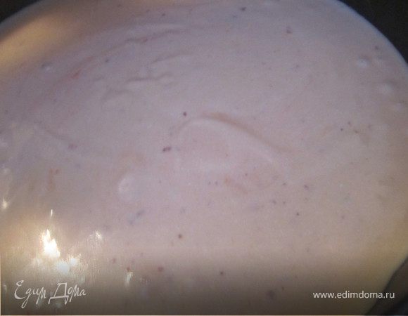 Ввести желатин. Взбить.