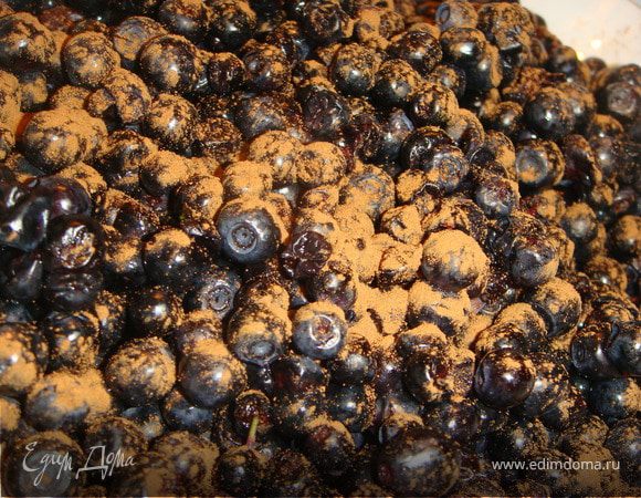 Чернику промыть и тщательно обсушить, присыпать корицей