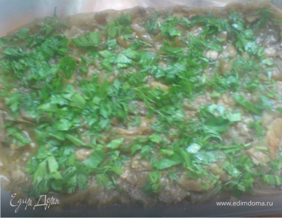 затем слой зелени,