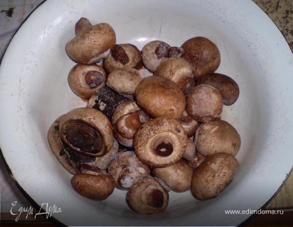 Шампиньоны размораживаем...
