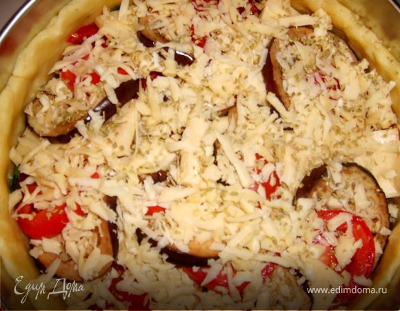 посыпать орегано и тертым сыром