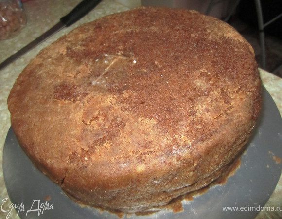 При необходимости покрыть торт "картошкой" выравнивая края.
Охладить.