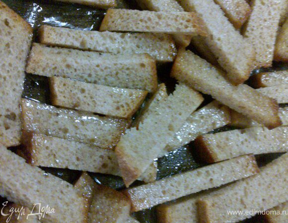 Обжариваем хлебцы