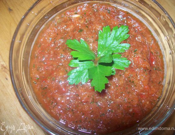 приправа прекрасно подойтет к мясу или пицце.)