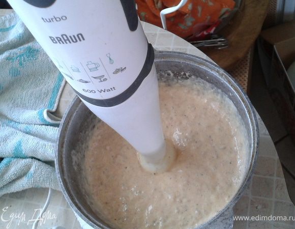 и перебиваем до однородности погружным блендером. 