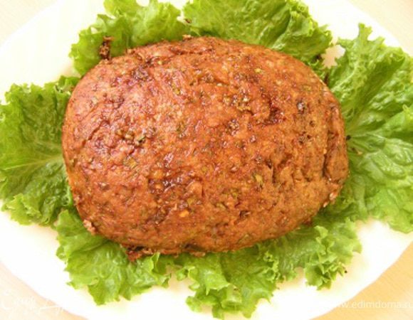 Сверху аккуратно выложить мясную булку. Наслаждайтесь! :) А у нас семья маленькая, наслаждались 4 дня :)))