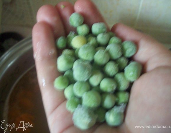 далее горсть горошка отправляем в суп
