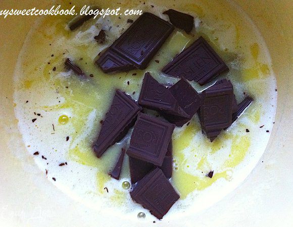 Печенье измельчить блендером в крошку. Если нет блендера -положить поломанное печенье на кусочки между слоями пекарской бумаги и потолочь скалкой.

Сливочное масло растопить в кастрюле, добавить молоко, сахар, имбирь и поломанный на кусочки шоколад. На умеренном огне довести массу до однородности, помешивая ложкой. 