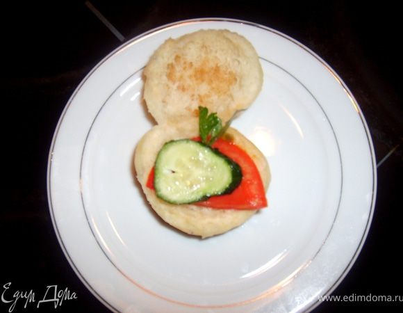 Можно сделать так (казахский гамбургер;)):