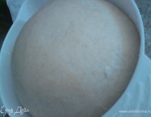 Положить тесто в глубокую посуду.
Накрыть полотенцем и поставить в холодильник ( да я не ошиблась, в холодильник.)) на 3-4 часа.
Тесто должно увеличится в 2-2,5 раза.