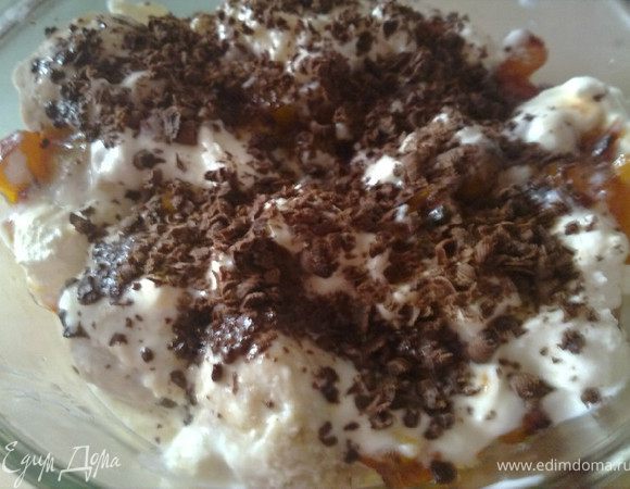 ...посыпать натертым шоколадом и  отправить в микроволновку на 3 минуты (полезнее конечно в духовку или под гриль минут на 10, но у меня их нет)