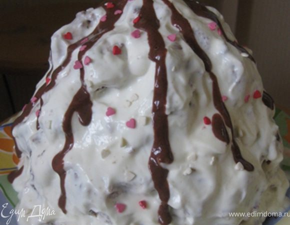 Теперь смешайте примерно ст.л. какао с молоком (должна получиться густоватая смесь, не очень жидкая, можно добавить немного сметаны), полейте торт. 
Дайте постоять торту несколько часов, чтобы бисквит пропитался.
