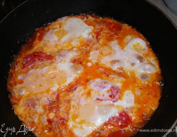 Яйца должны полностью схватиться...