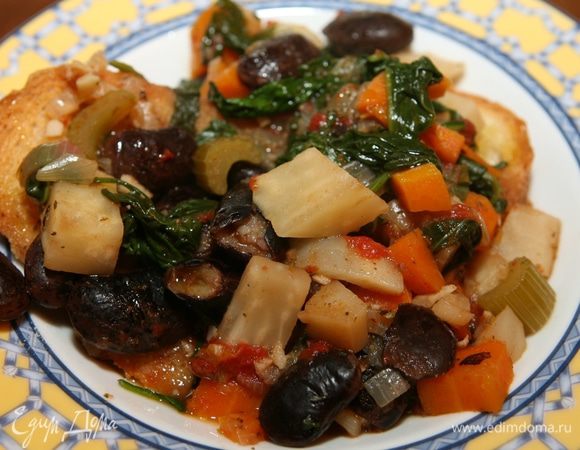 Добавить шпинат, перемешать и через пару минут снять с огня. 