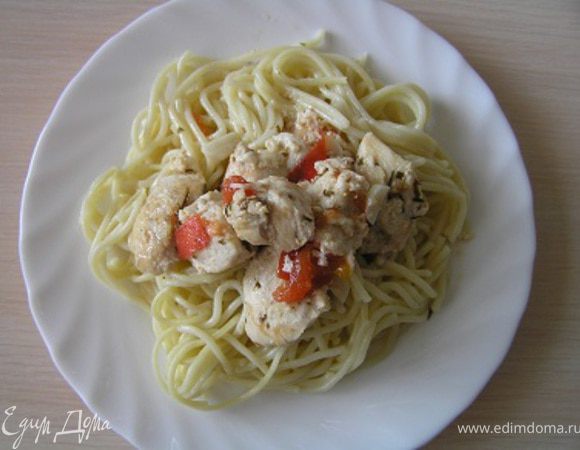 Гарнир на Ваш вкус, у меня - спагетти :)