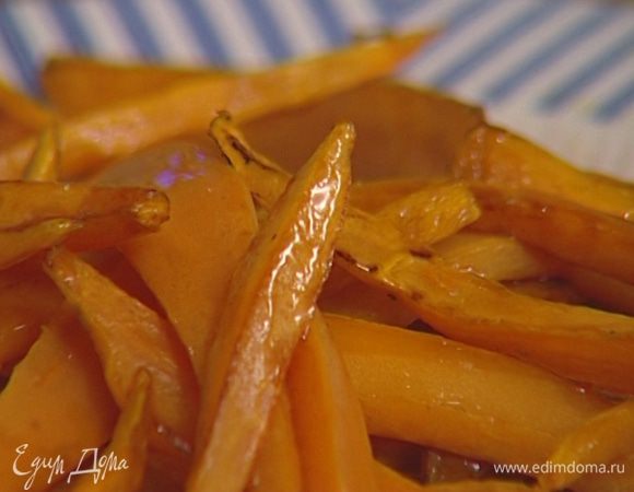 Полить картофель лимонной глазурью.