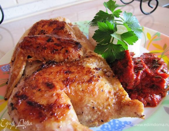 Я подавала с рисом, соусом и зеленью.