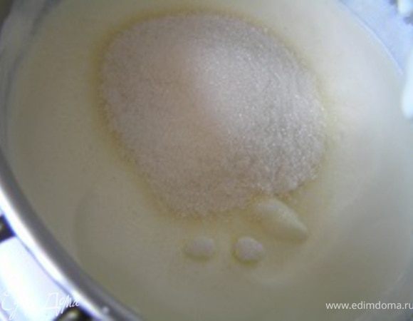 затем сахар,