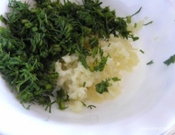 добавить мелко нарезанный укроп.